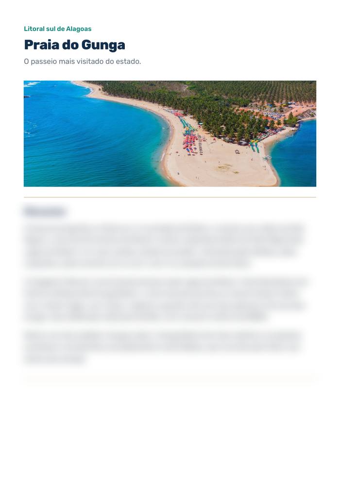 Ficha da Praia do Gunga