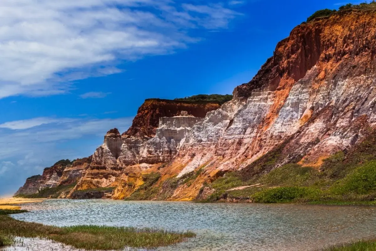 Falésias coloridas da Praia do Gunga